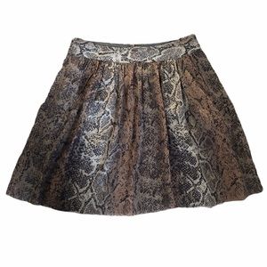 Banana Republic Sheer Reptile Print Skirt  pocket